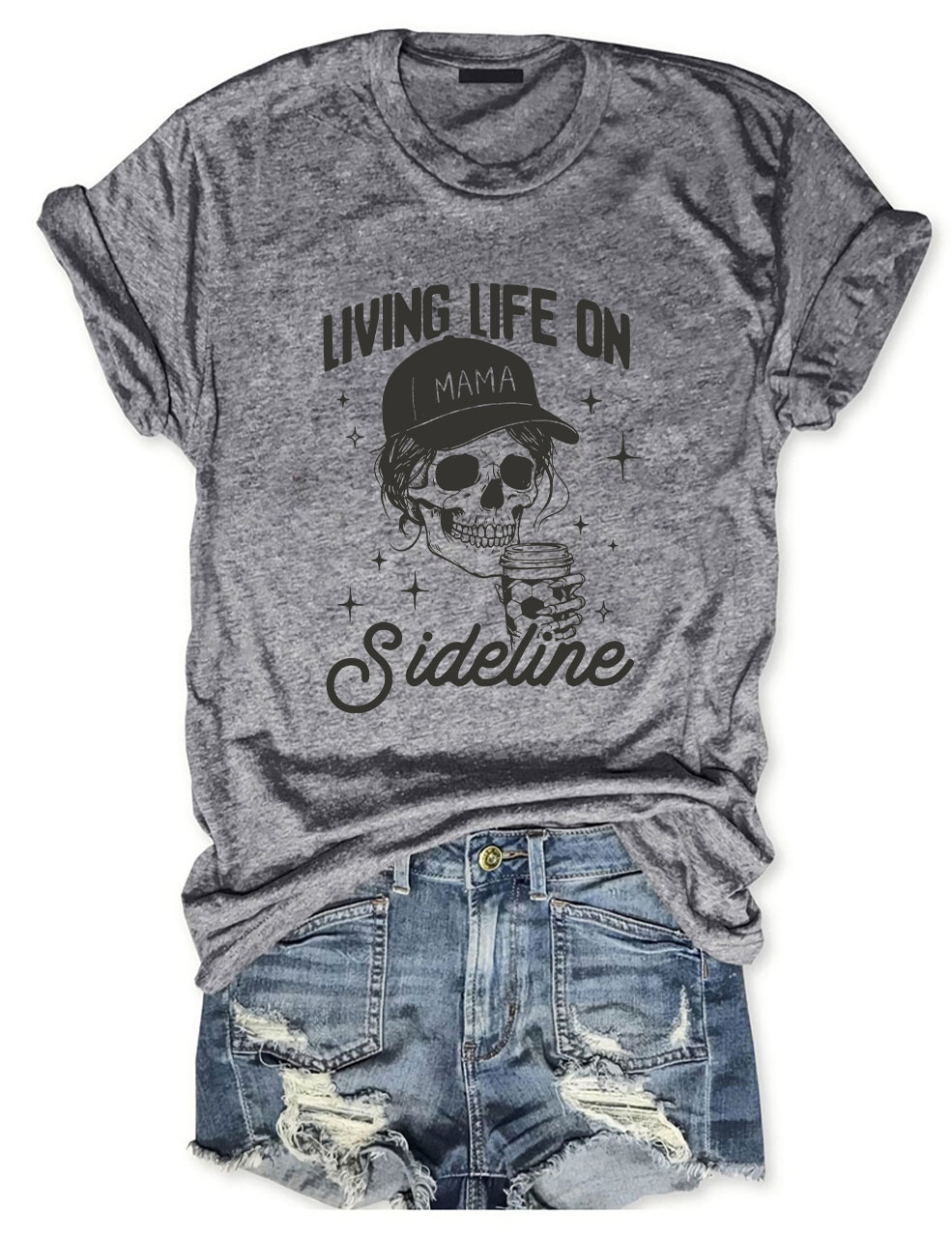 Living Life On Sideline Soccer Mom Funny T-Shirt