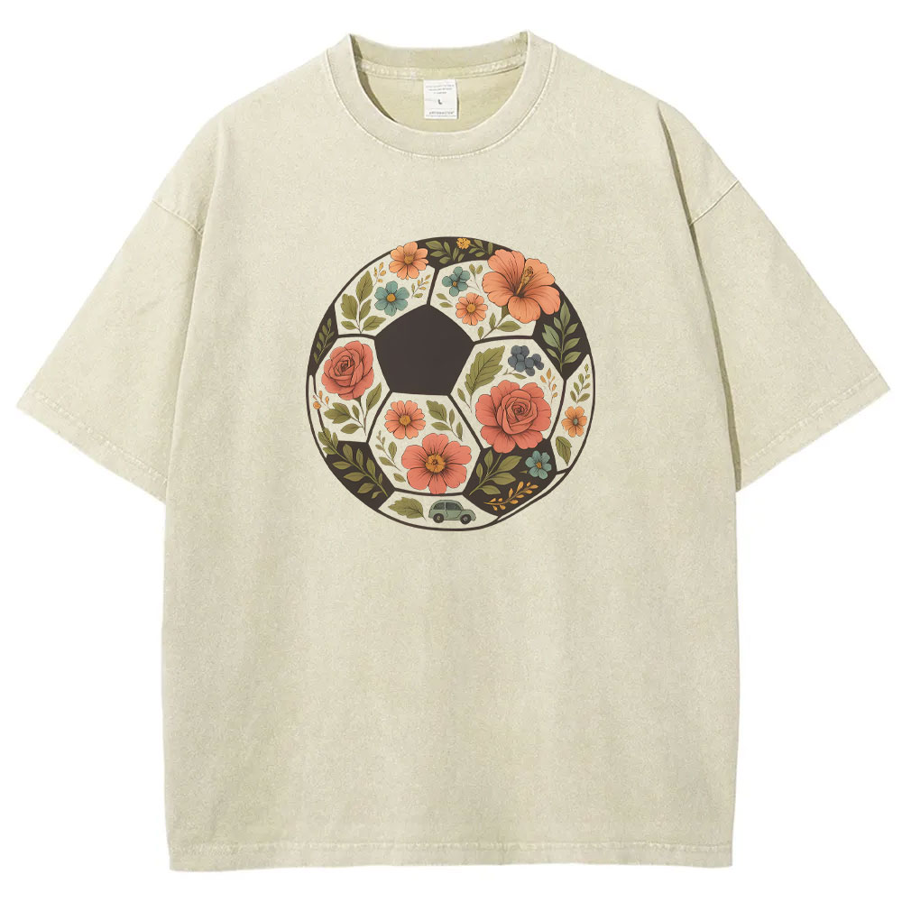 Floral Soccer Washed T-shirt