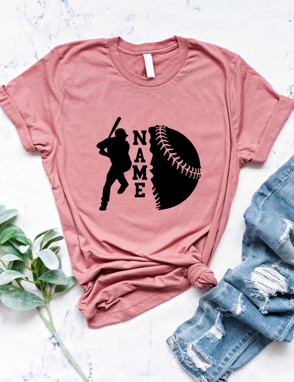 Custom Name Baseball T-shirt
