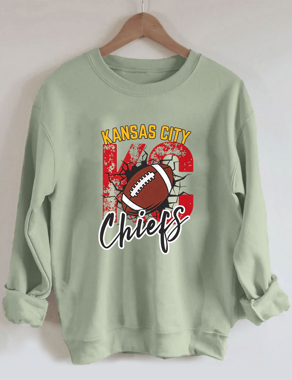 Kansas City Chiefs Football Helmet Sweatshirt