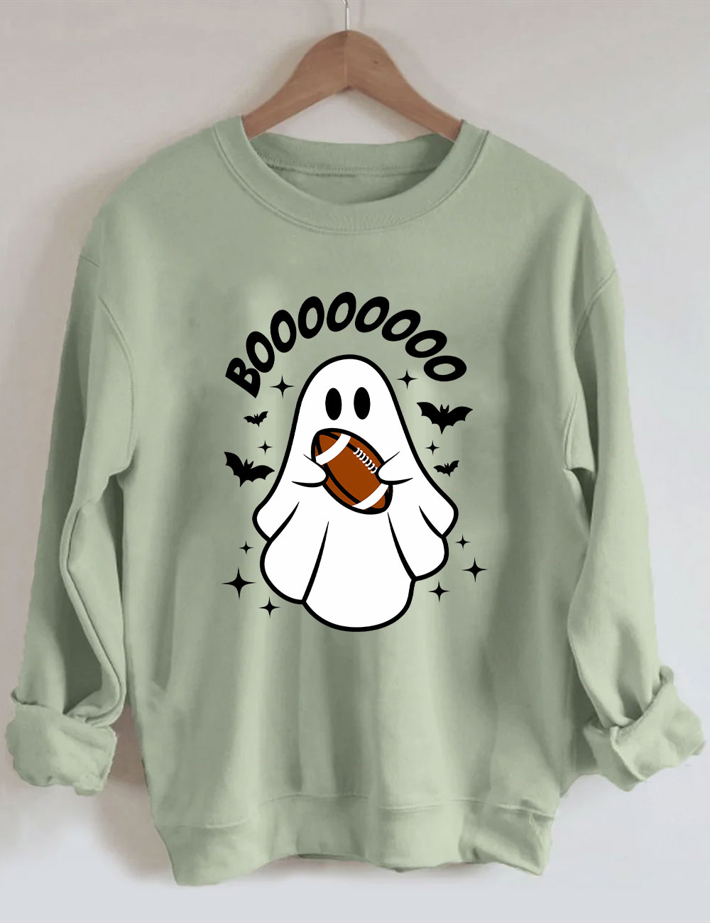 BOO Halloween Football Sweatshirt