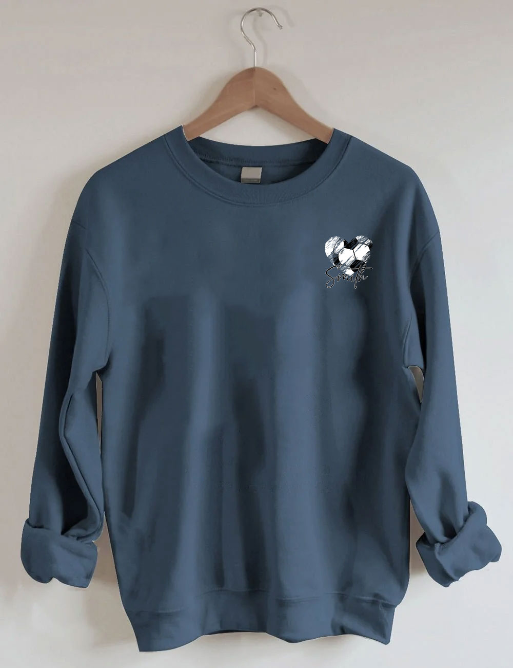 Custom  Soccer Heart Funny Sweatshirt