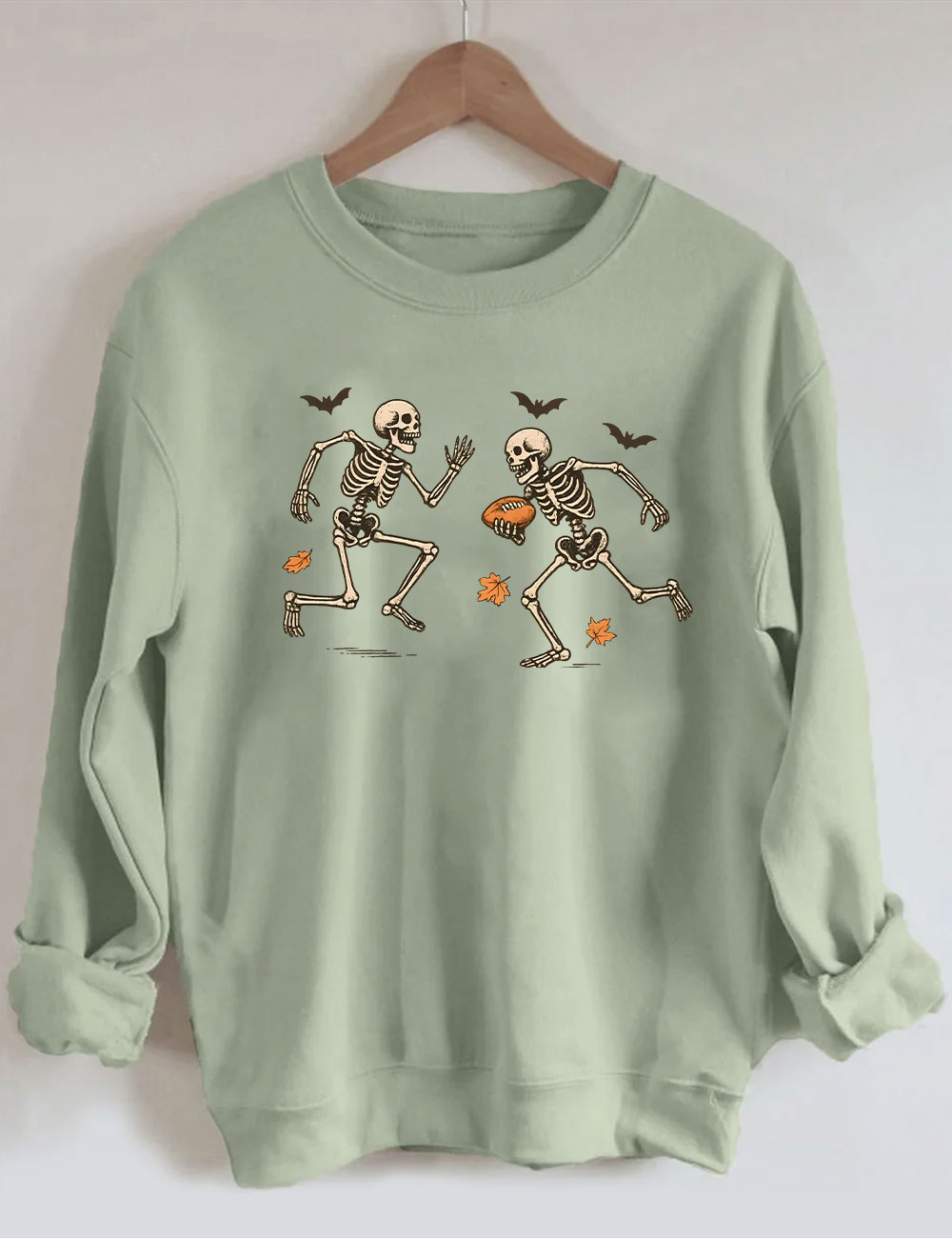 Funny Skeleton Football Halloween Sweatshirt