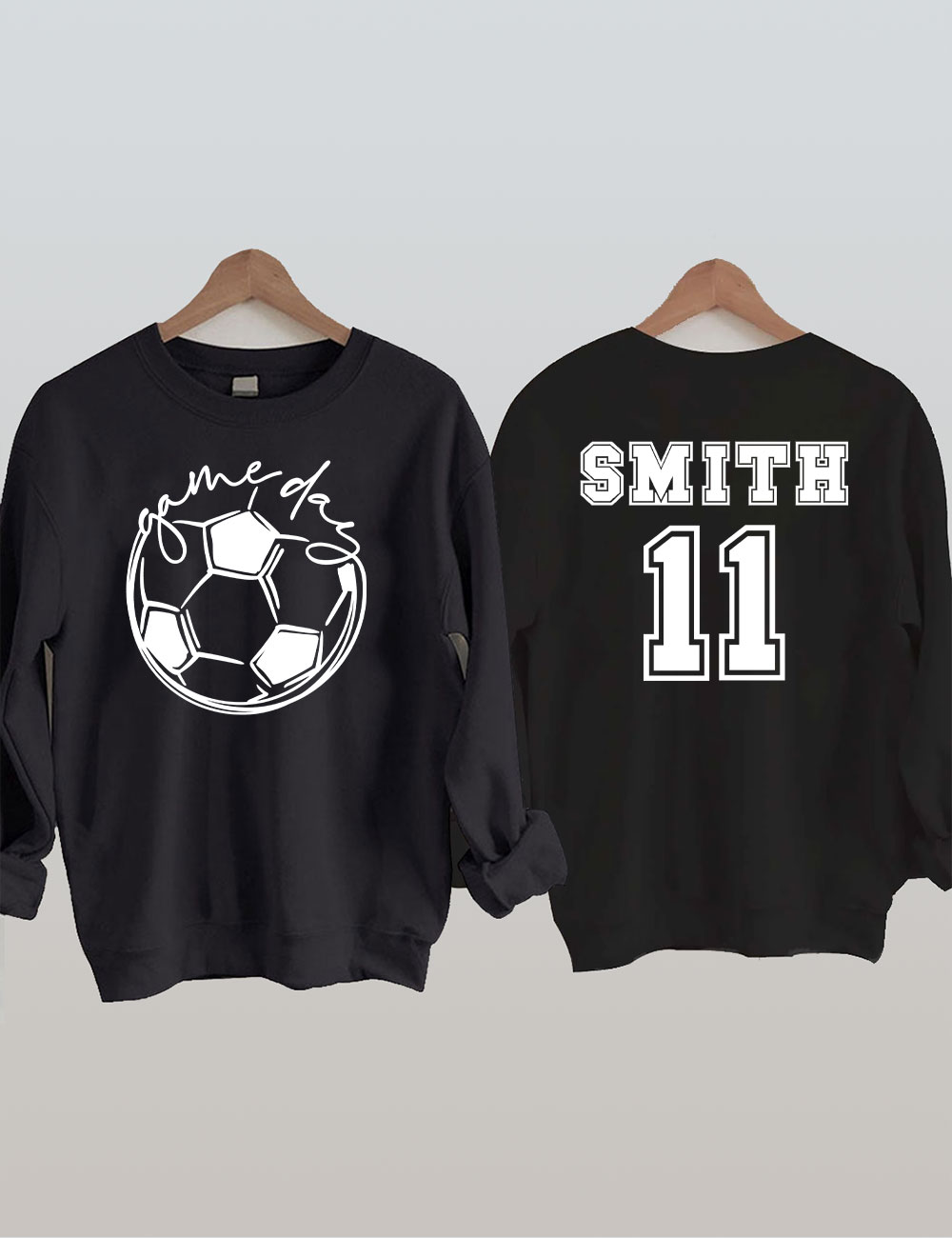 Game Day Football Mom Customization Number And Name Sweatshirt