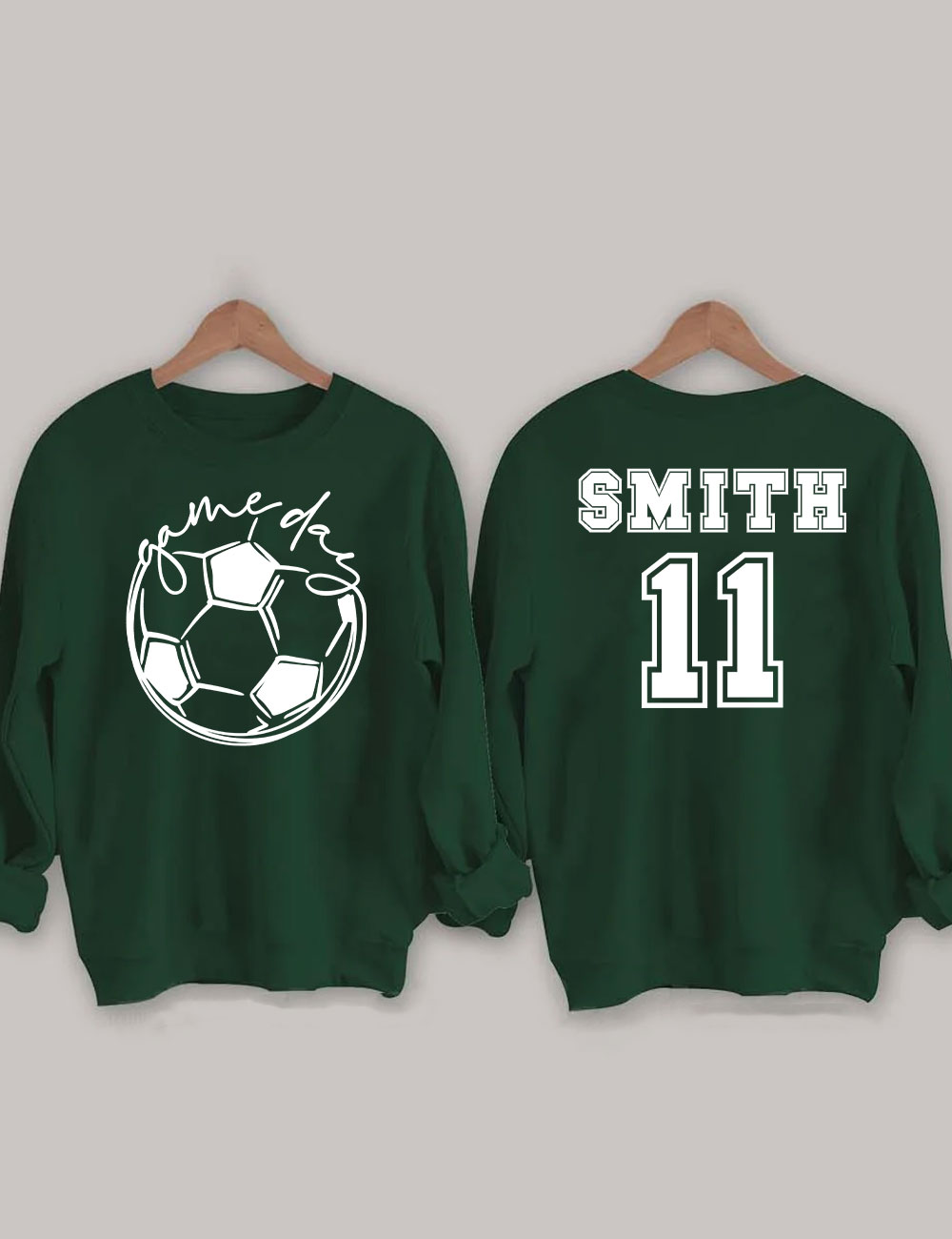 Game Day Football Mom Customization Number And Name Sweatshirt