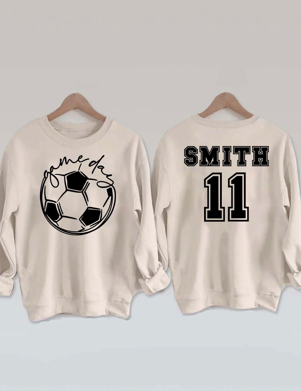 Game Day Football Mom Customization Number And Name Sweatshirt