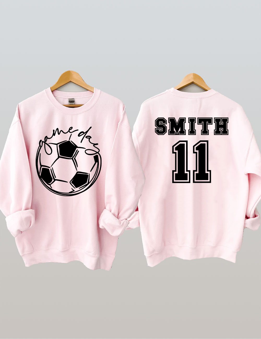 Game Day Football Mom Customization Number And Name Sweatshirt