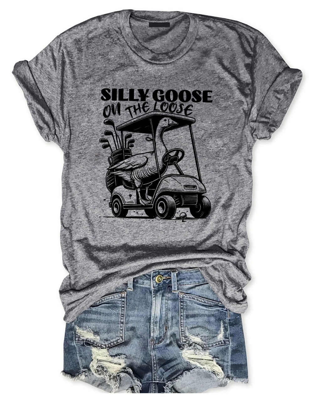 Silly Goose On The Loose Funny Golf T-shirt