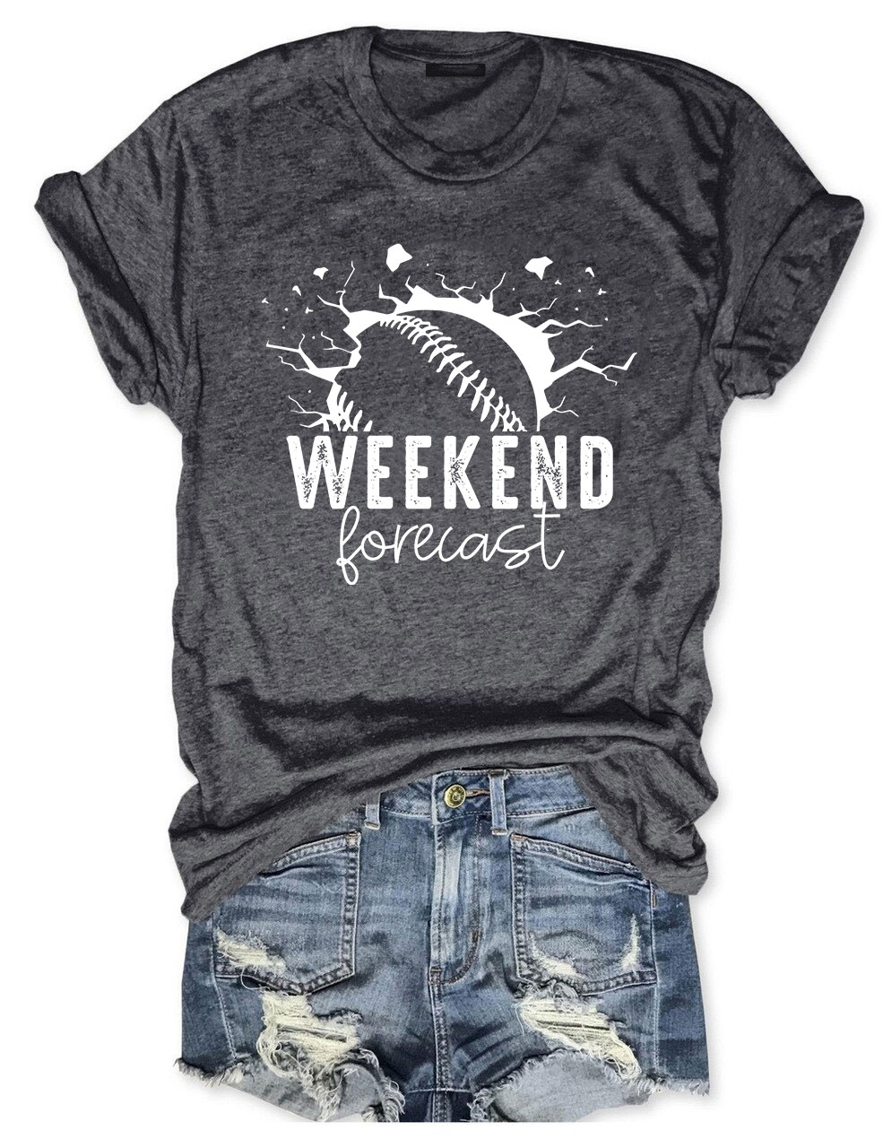 Weekend Forecast Softball T-shirt