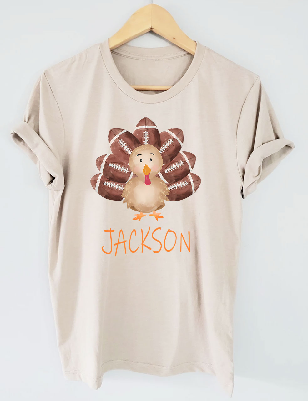 Football Custom Name Turkey T-shirt