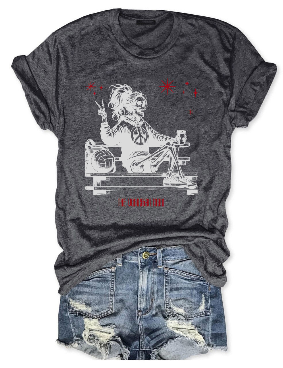 Halloween Volleyball Mama T-shirt