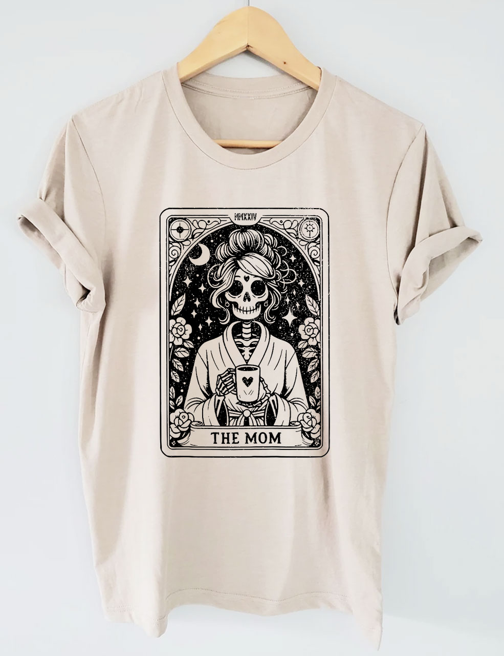 Funny Skeleton Baseball Mom Tarot Card T-shirt