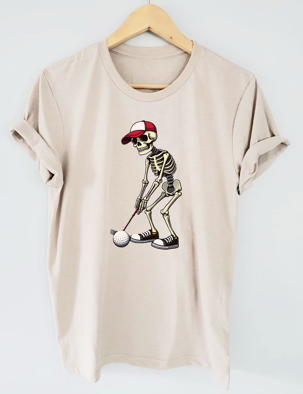 Cool Skeleton Golfer Funny T-shirt