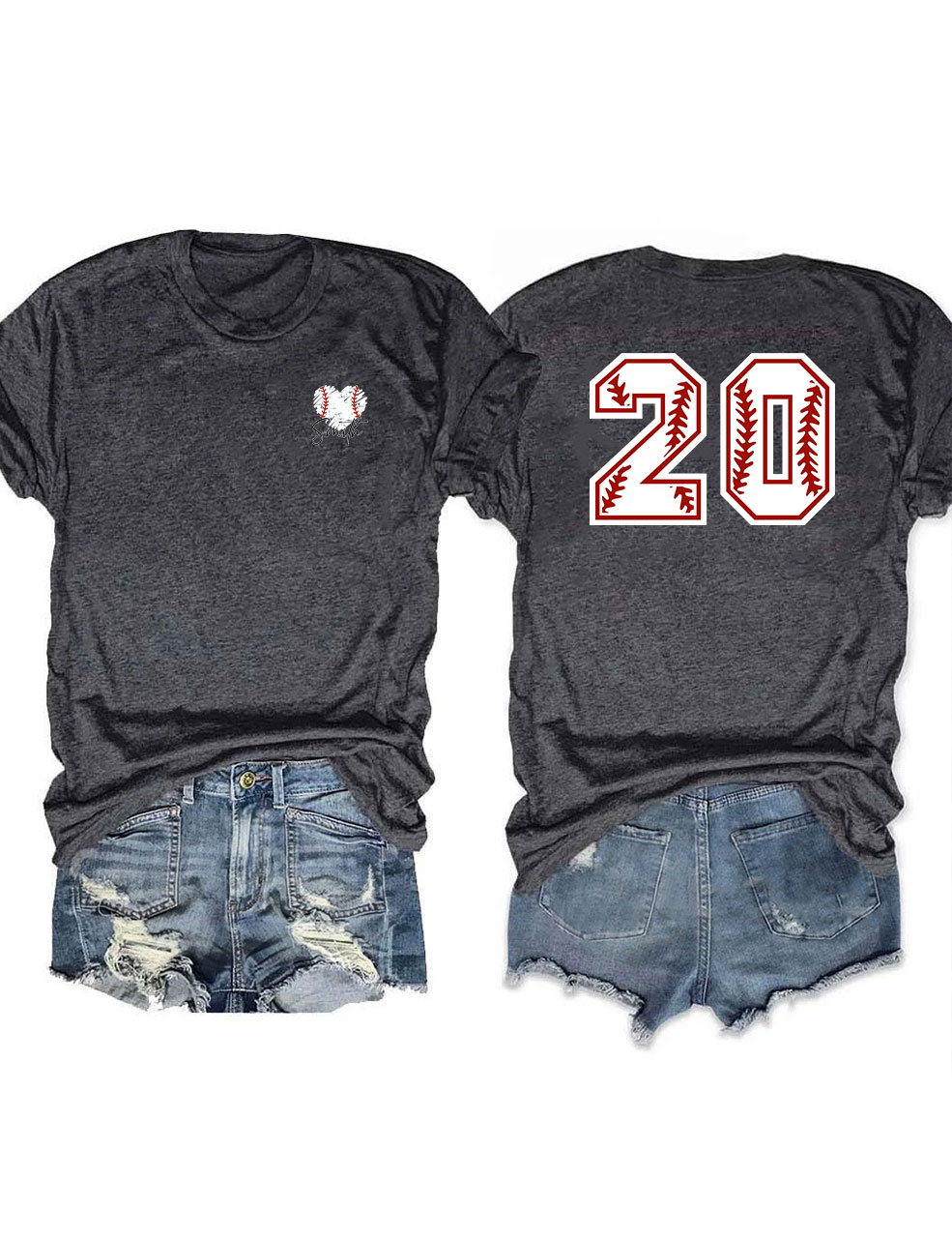 Custom Baseball Heart Funny T-shirt