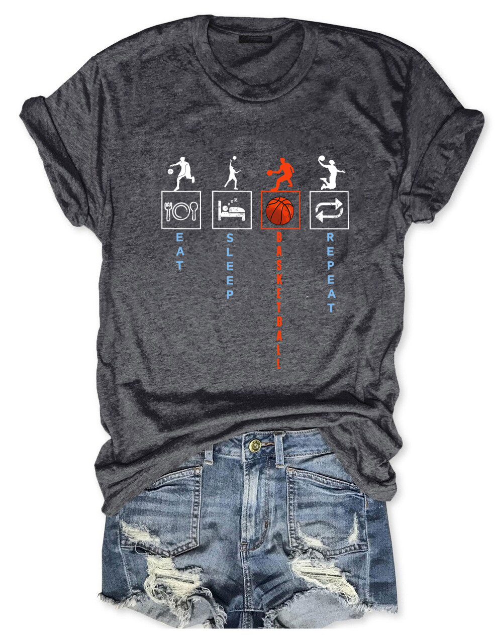Eat Sleep Basketball Repeat T-Shirt