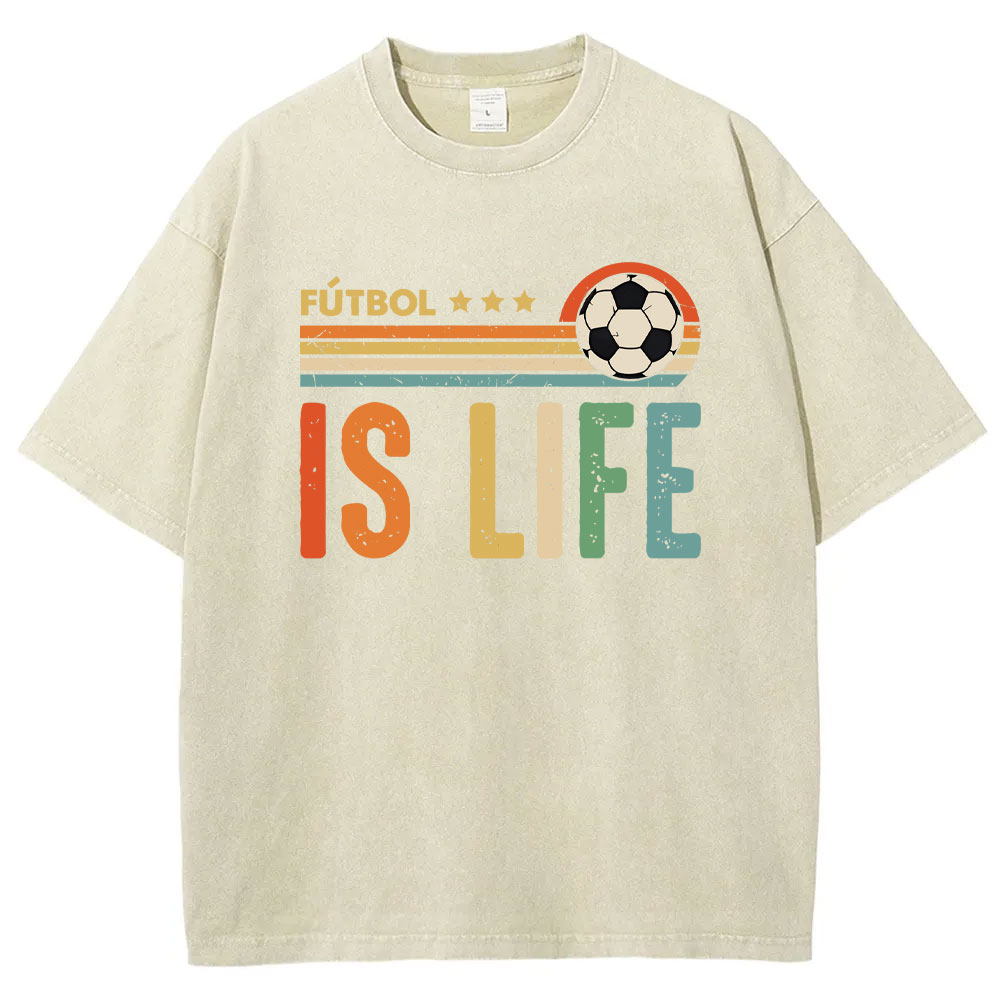 Futbol Is Life Washed T-shirt