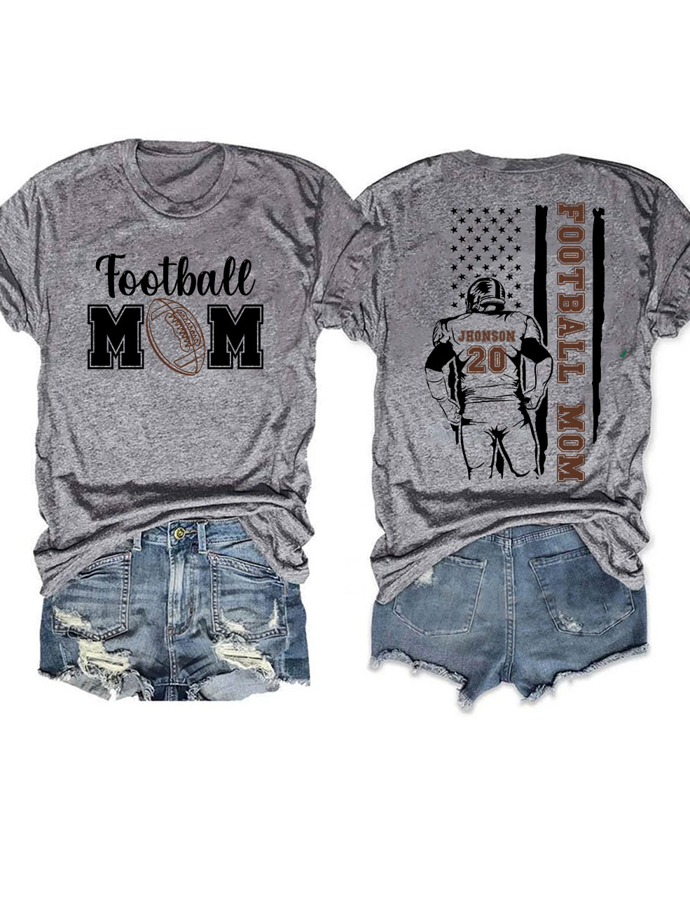 Custom Football Mom T-shirt
