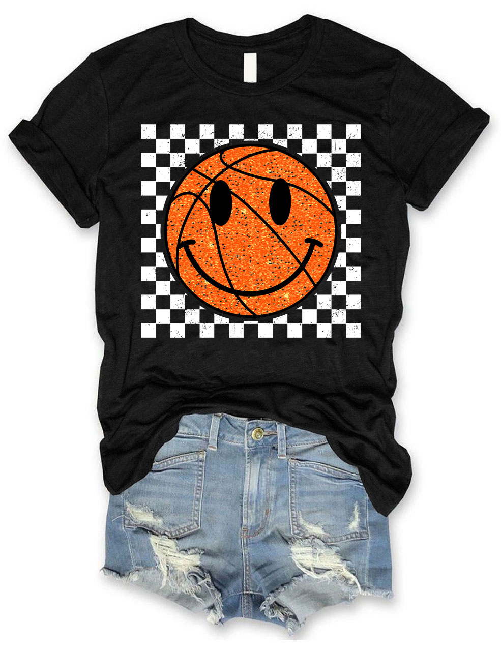 Smile Face Basketball Gameday T-shirt