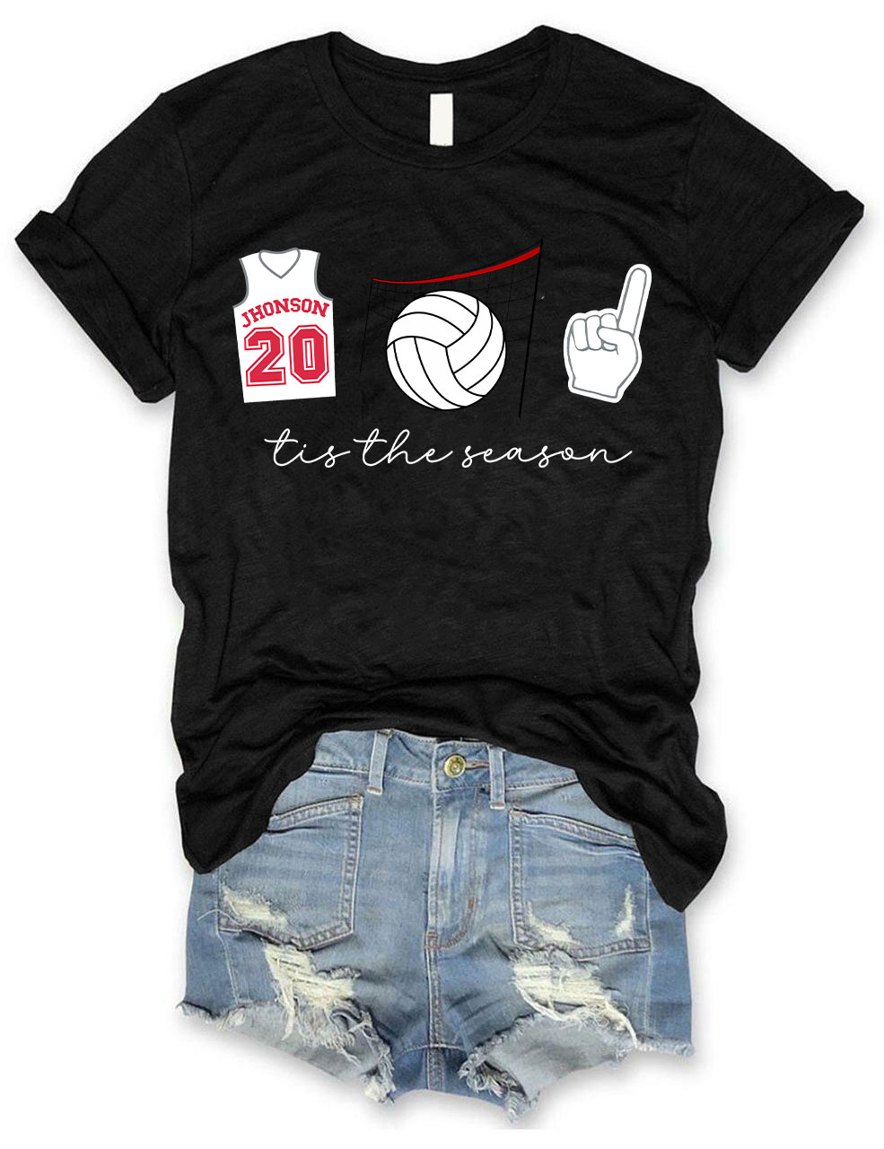 Tis The Season Custom Volleyball T-shirt
