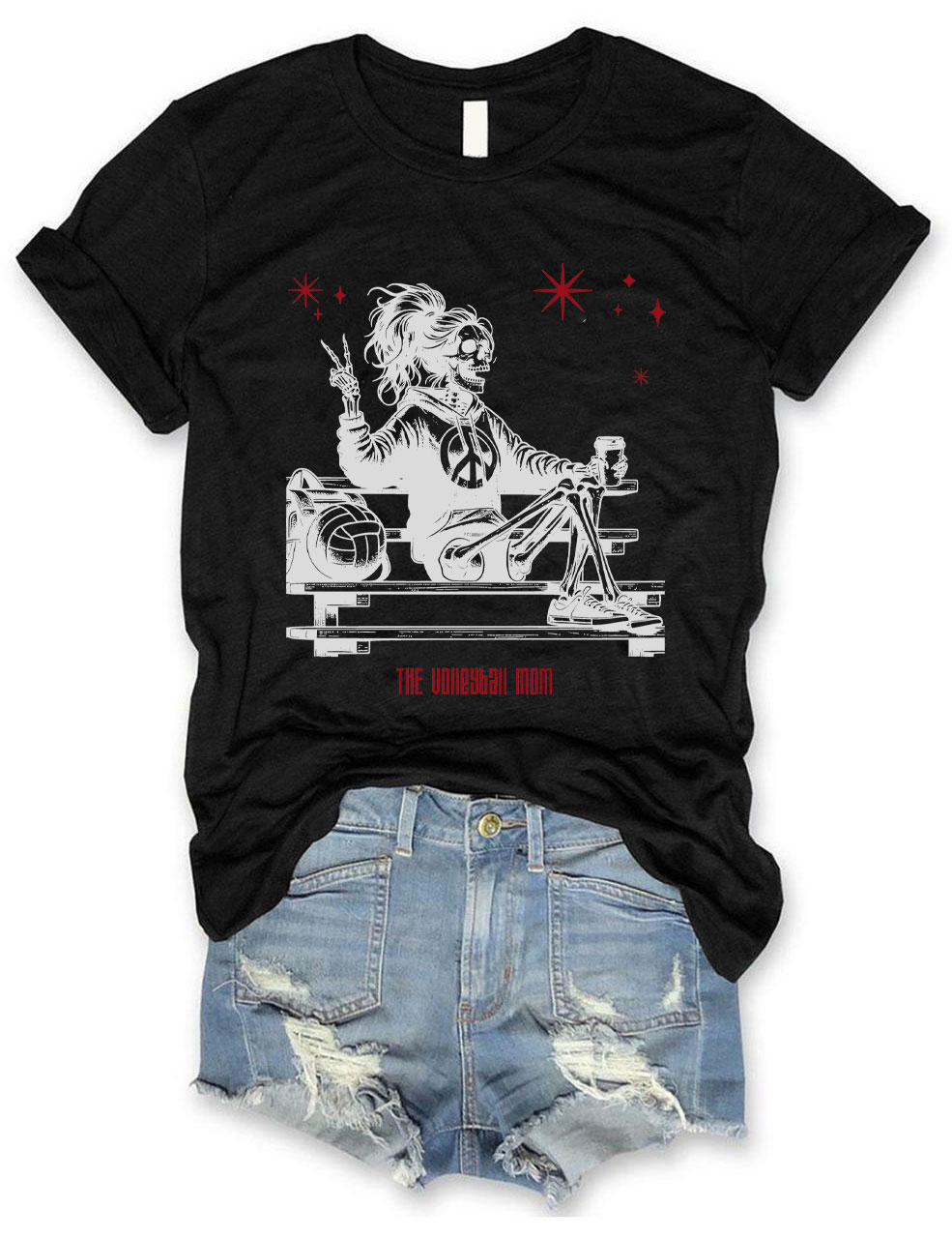 Halloween Volleyball Mama T-shirt