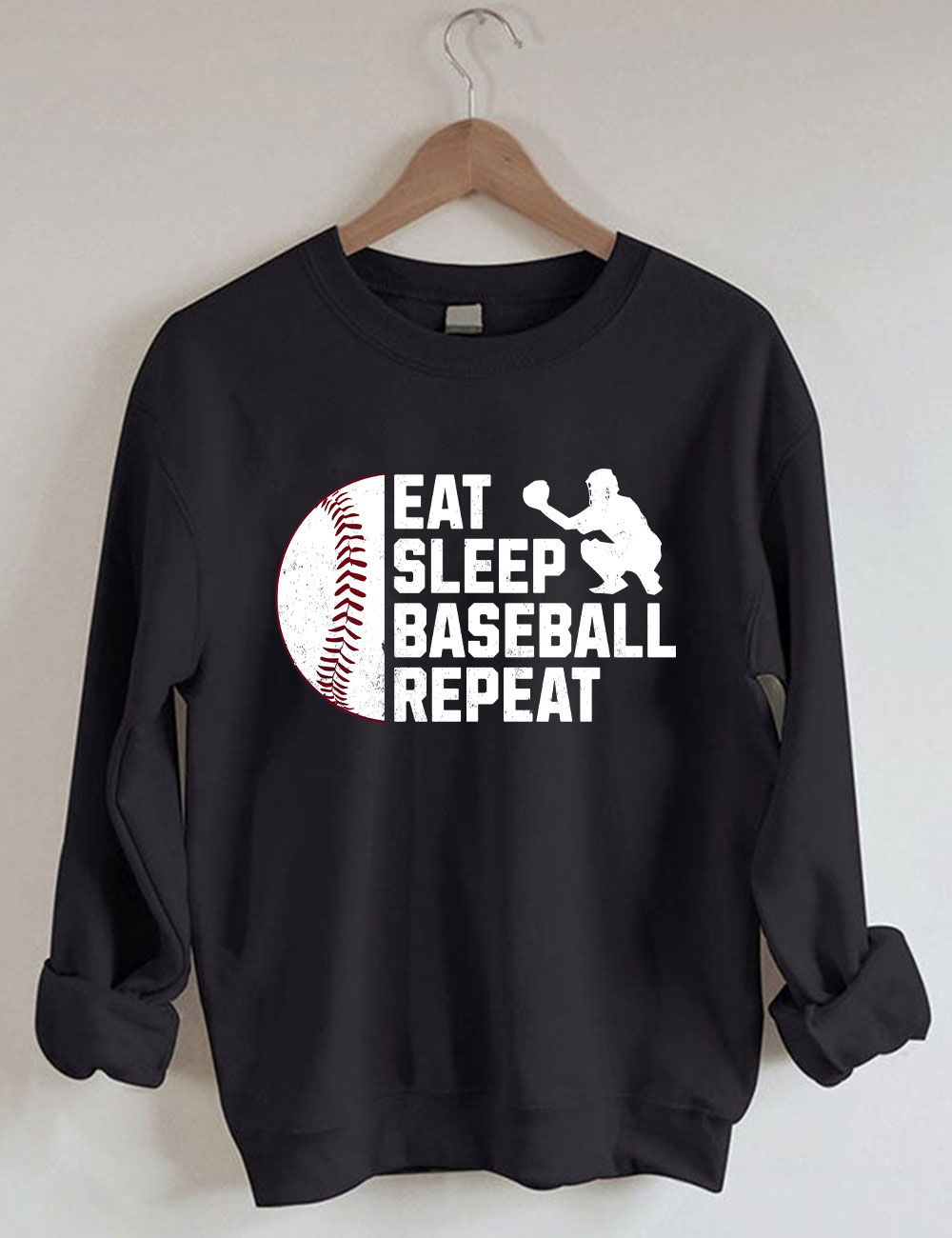 Eat Sleep Baseball Repeat Sweatshirt