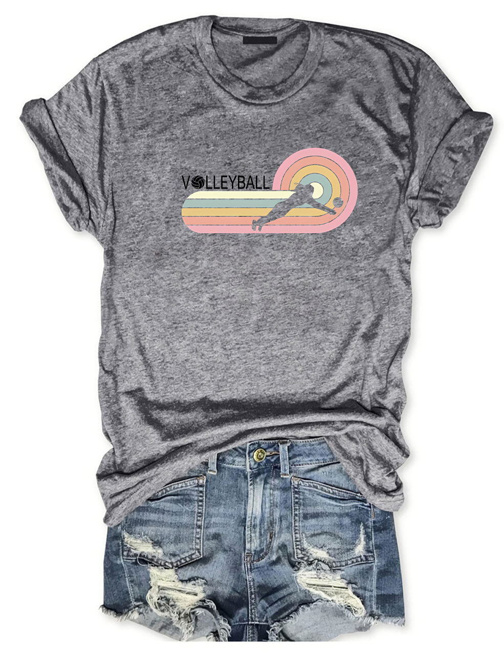 Retro Volleyball Player T-shirt