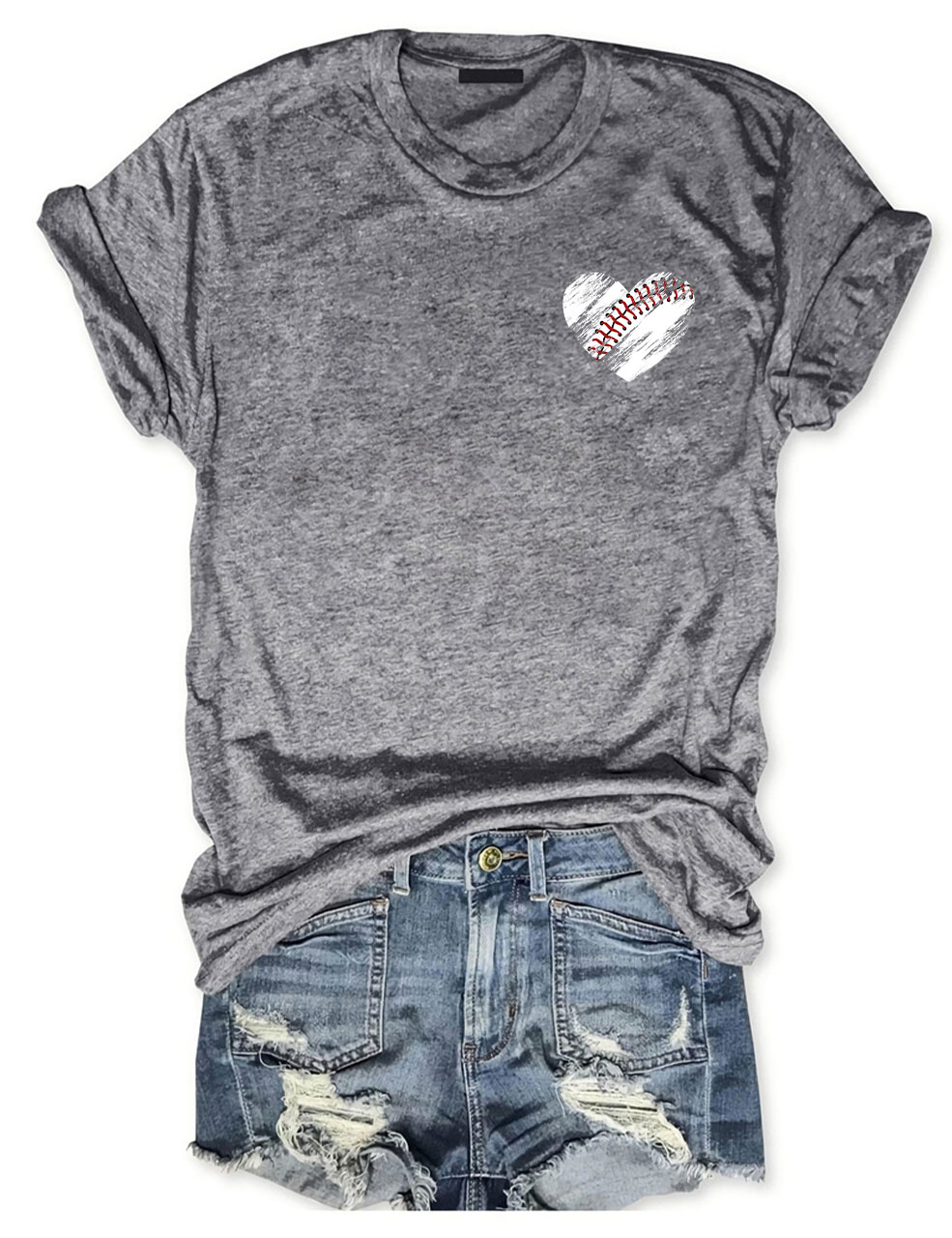 Retro Heart Baseball T-shirt