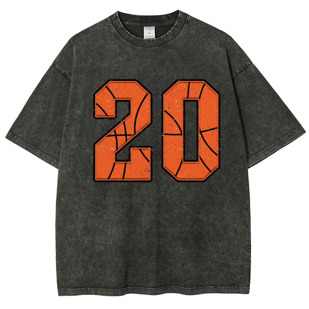 Custom Basketball Number T-shirt