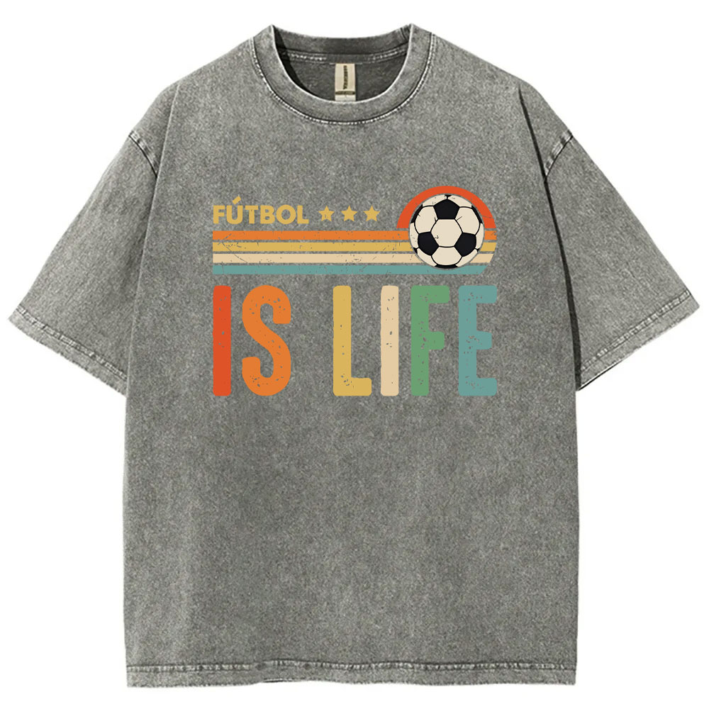 Futbol Is Life Washed T-shirt