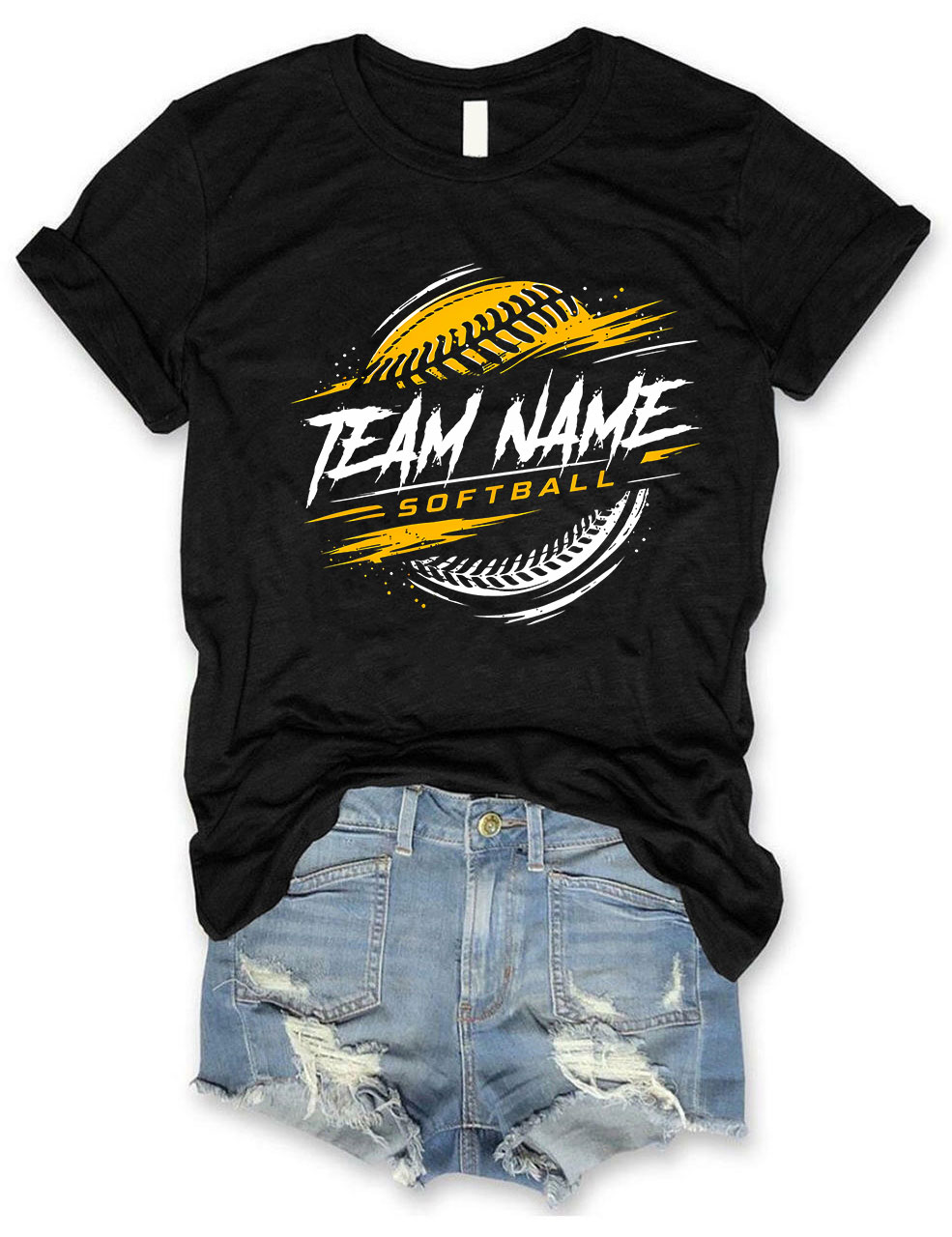 Custom Name Softball T-shirt