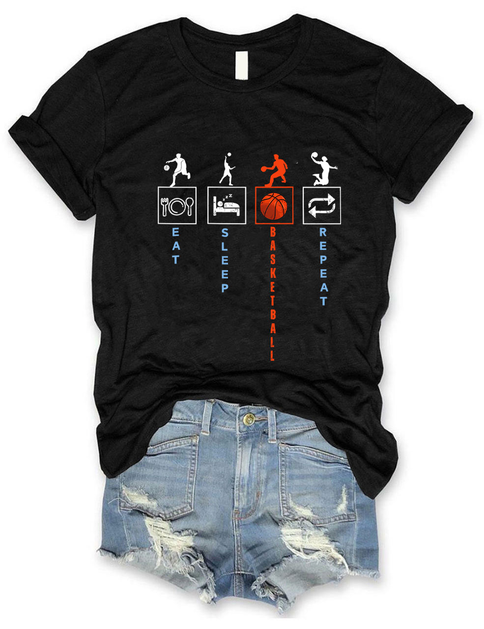 Eat Sleep Basketball Repeat T-Shirt