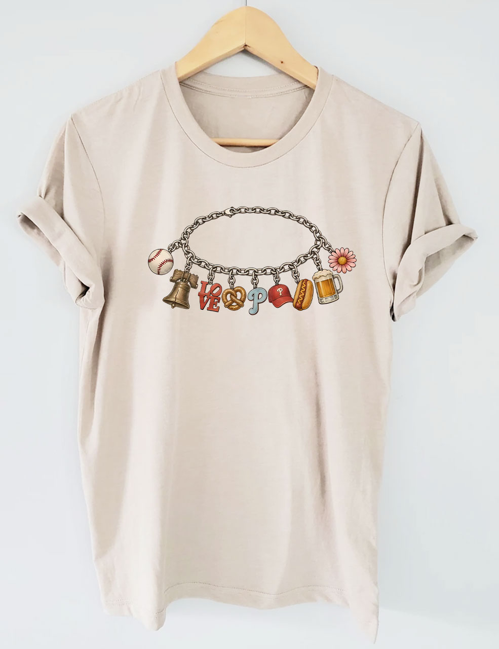Phillies Charm Bracelet Baseball T-Shirt