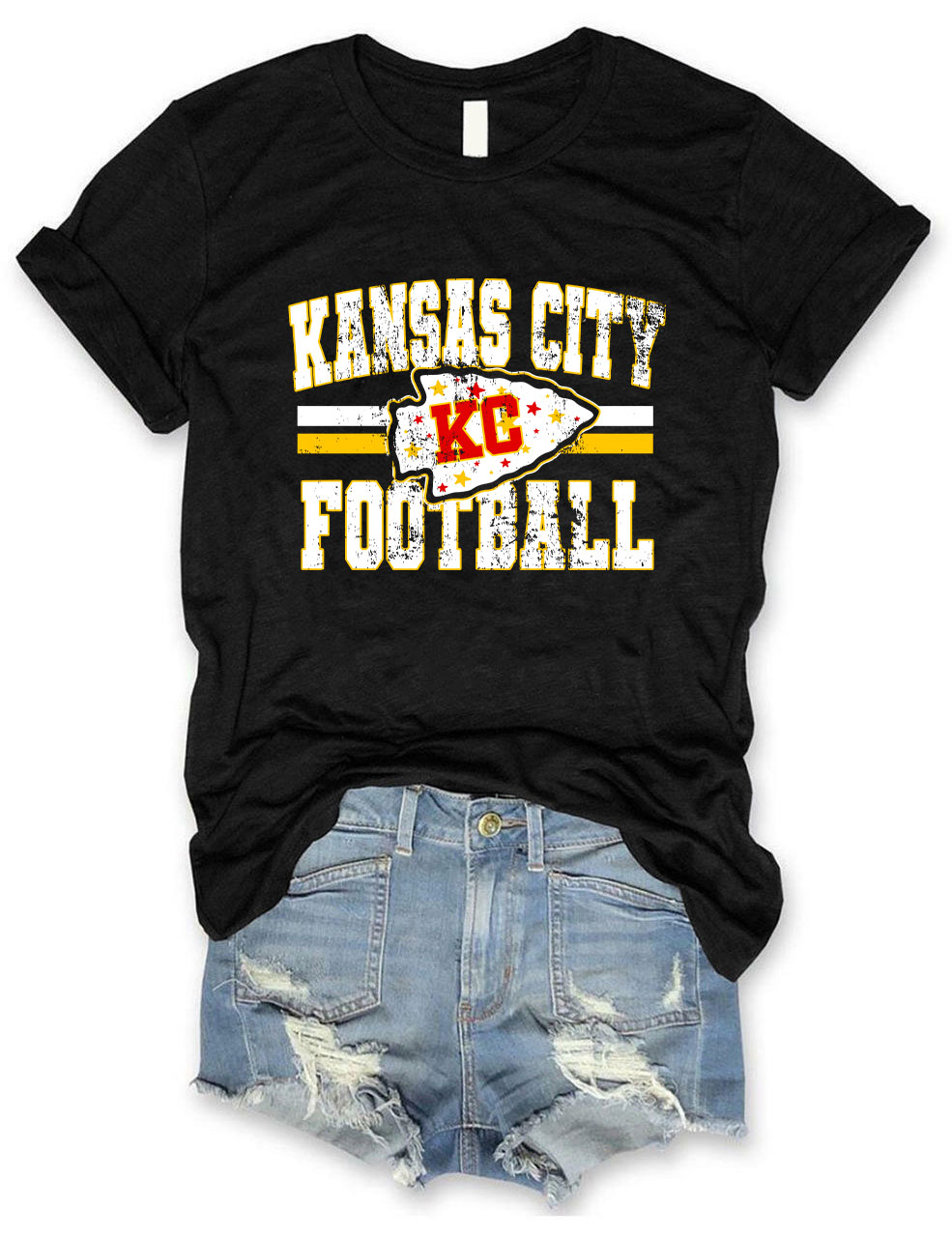 KC Chiefs Arrowhead Football T-Shirt