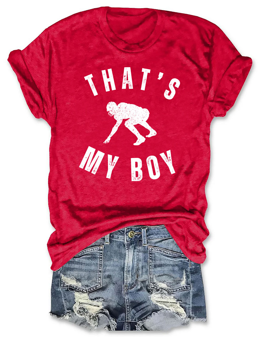 Custom That's My Boy Football Mom T-shirt