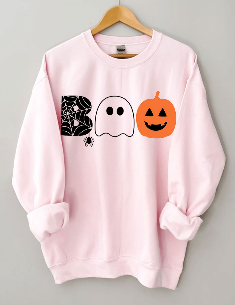 Boo Halloween Ghost Basketball Sweatshirt