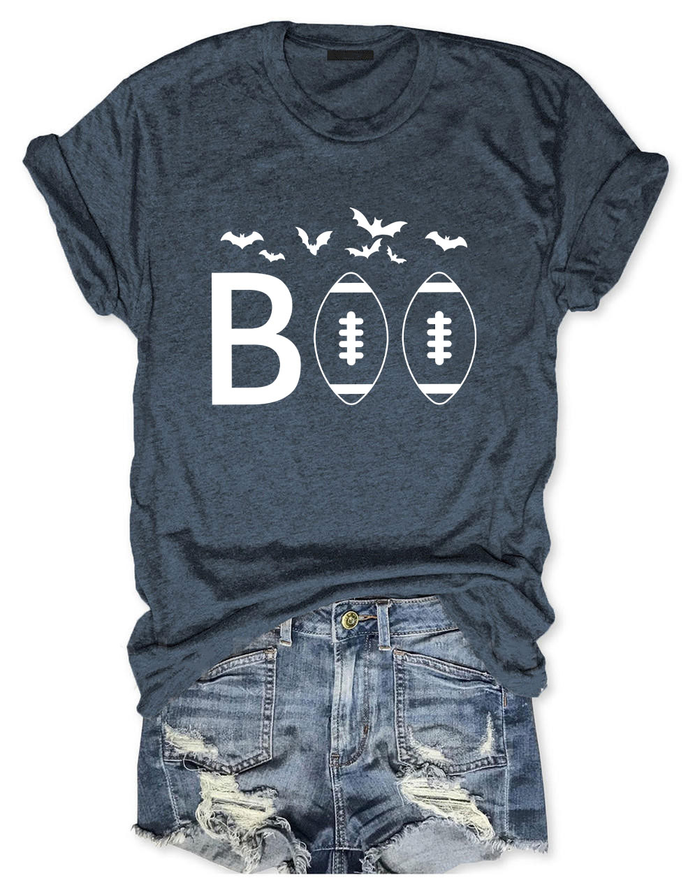BOO Halloween Football T-Shirt