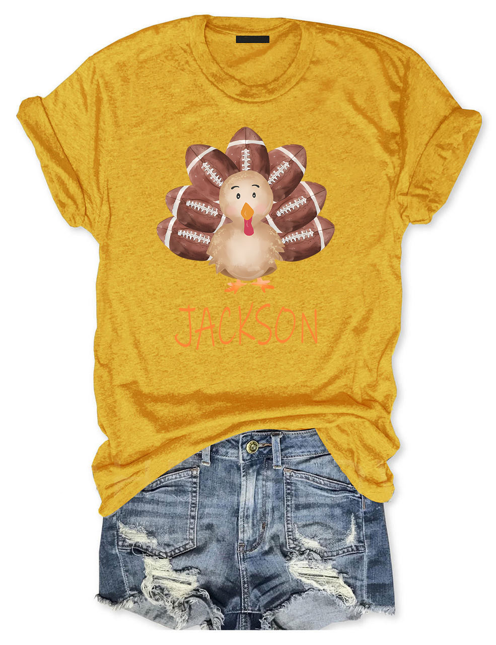 Football Custom Name Turkey T-shirt