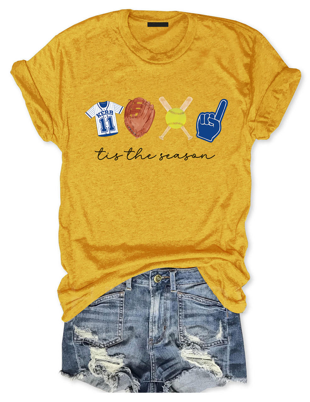 Tis The Season Custom Softball T-Shirt