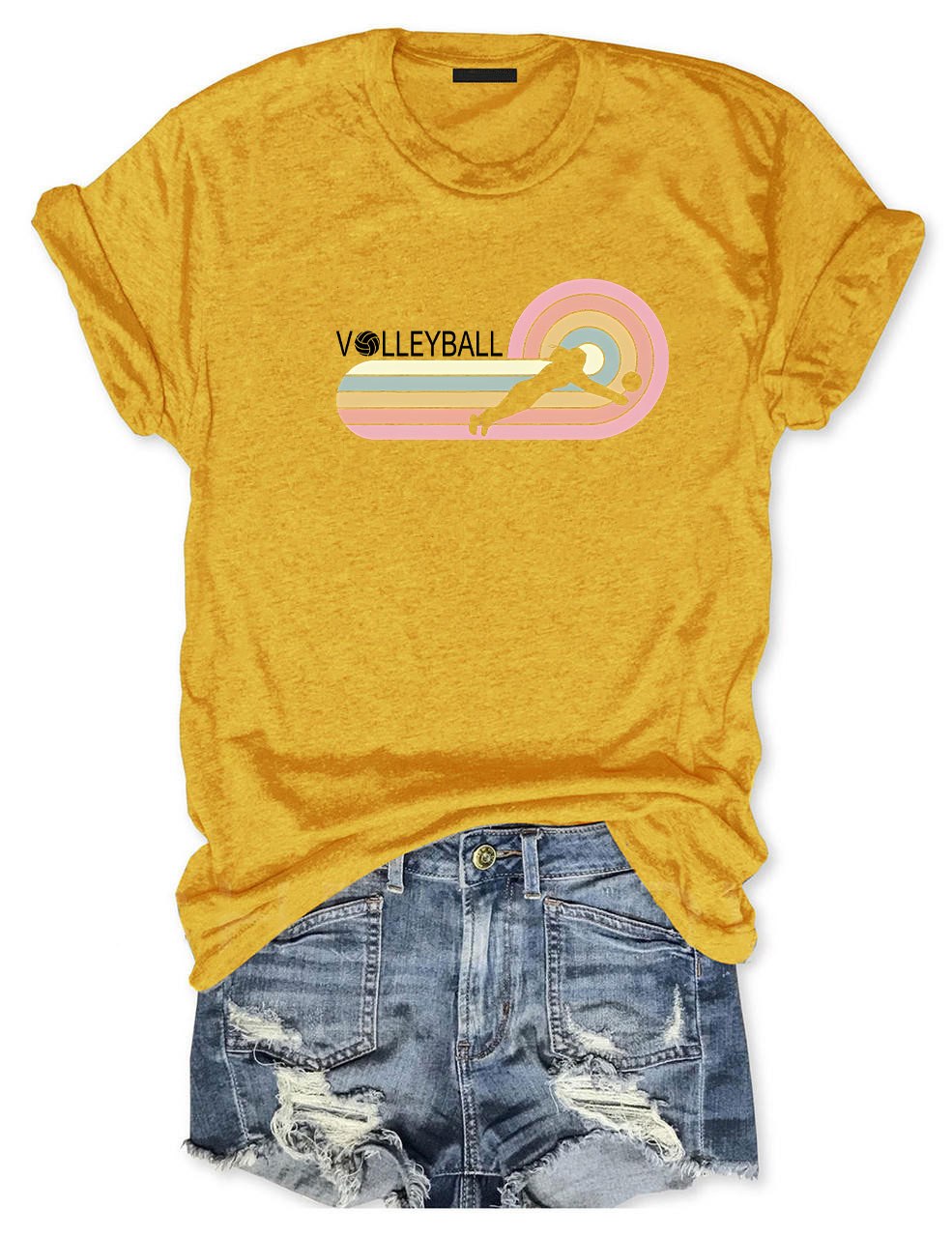 Retro Volleyball Player T-shirt