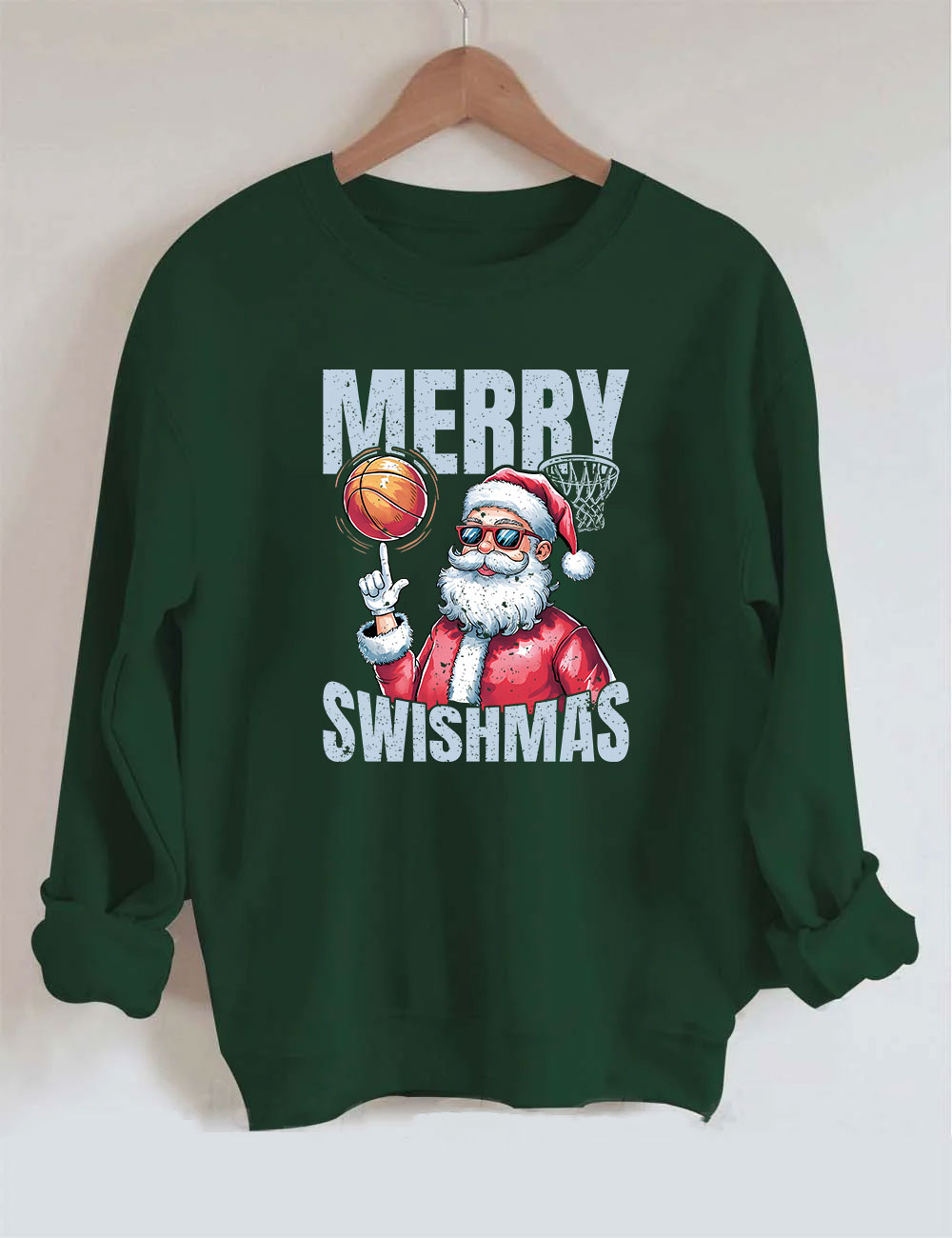 Merry Swishmas Basketball Sweatshirt