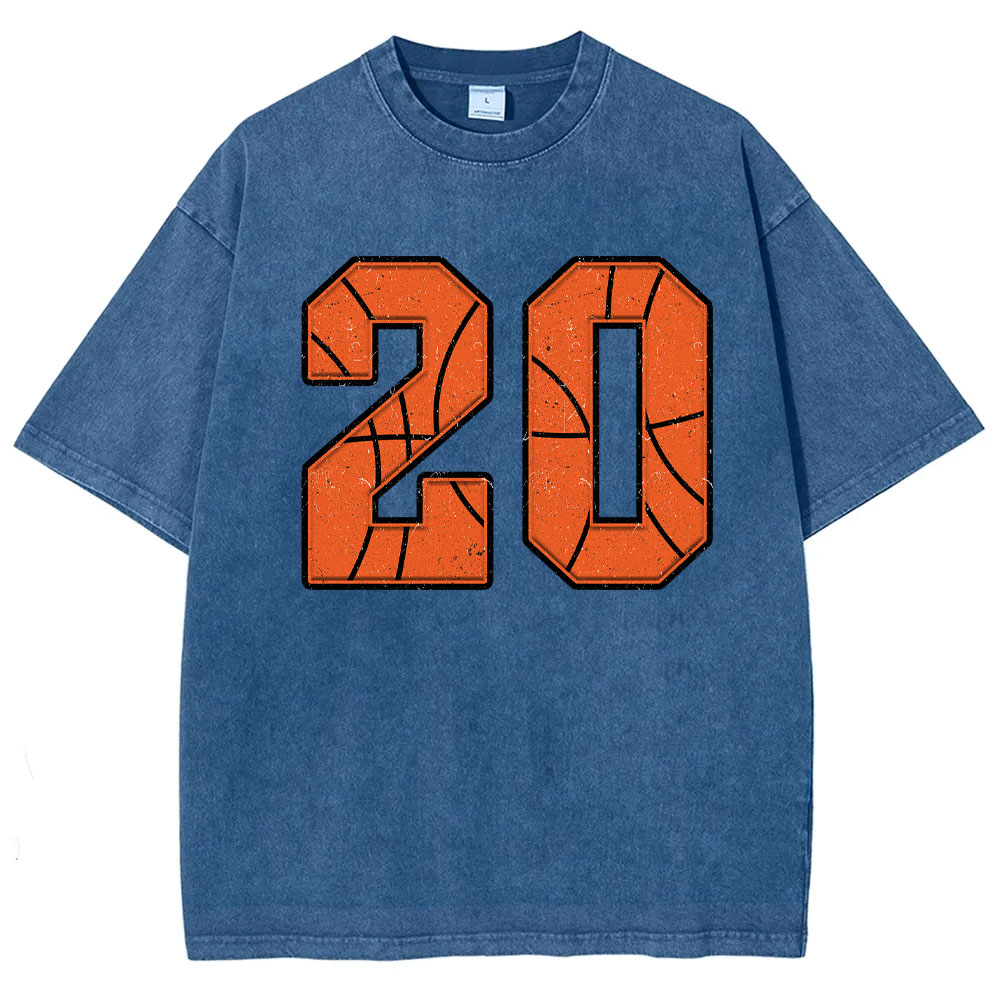 Custom Basketball Number T-shirt