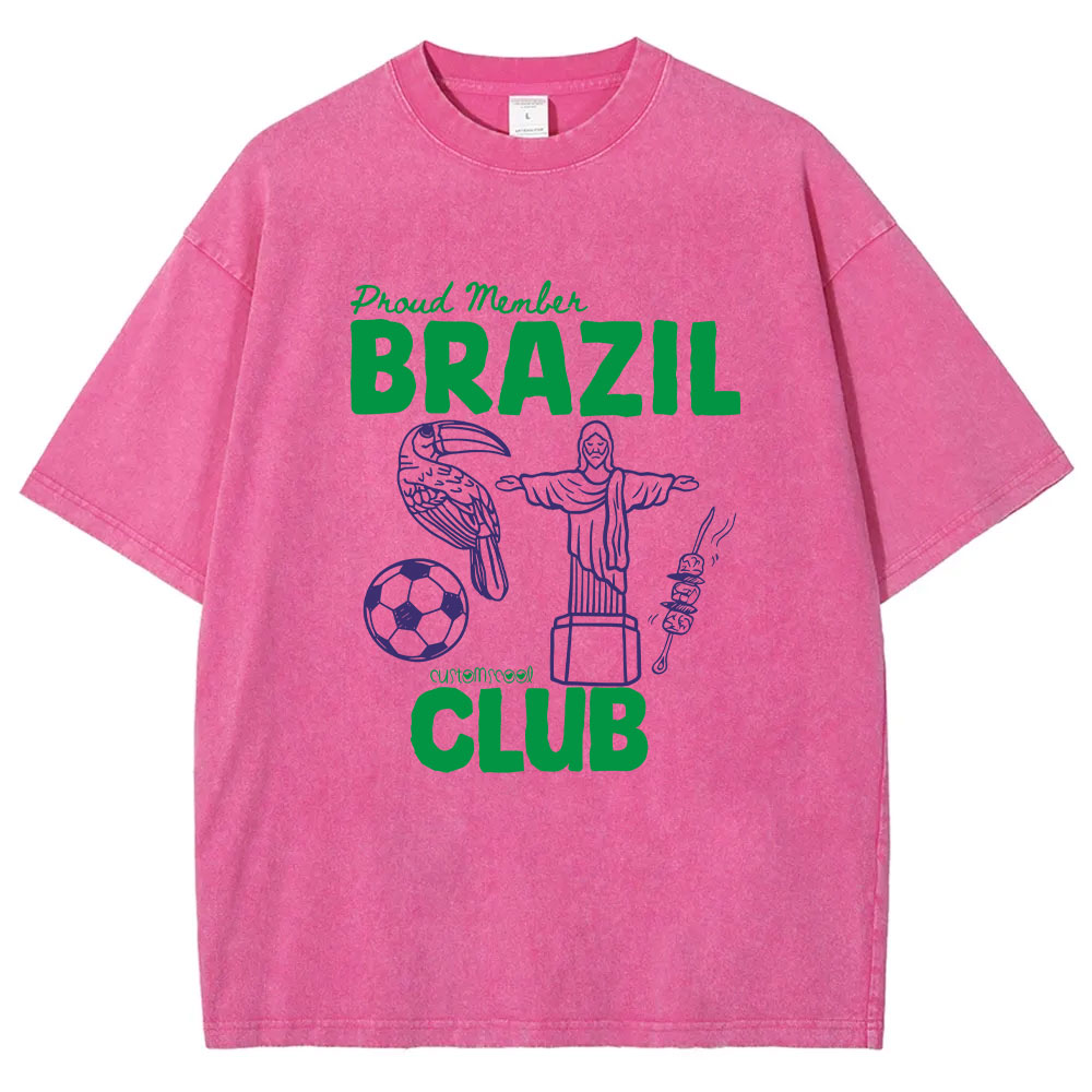 Proud Member Brazil Club Washed T-shirt