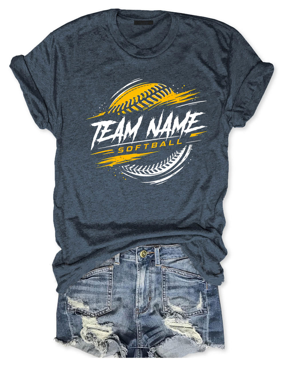 Custom Name Softball T-shirt
