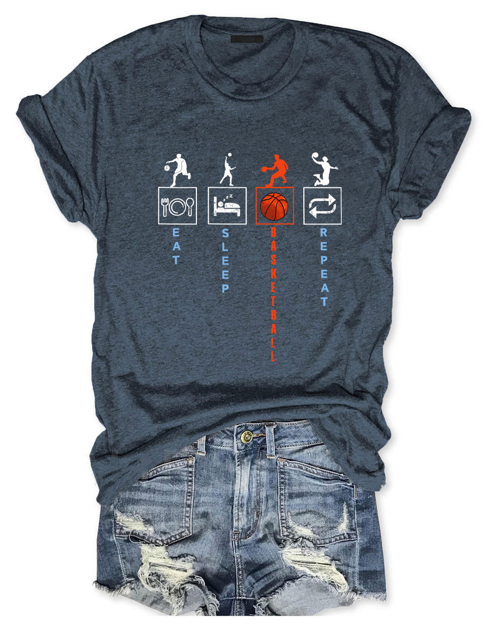 Eat Sleep Basketball Repeat T-Shirt