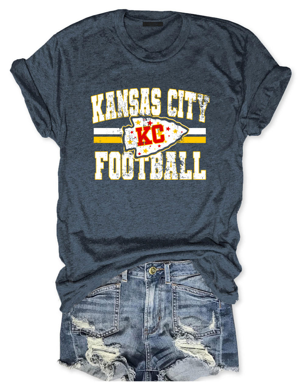KC Chiefs Arrowhead Football T-Shirt