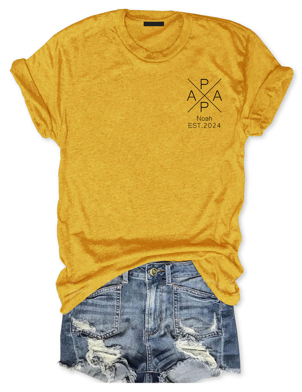 Custom The Child's Name And Year Of Birth Dad's Edition T-shirt