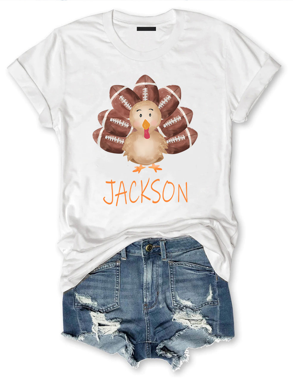 Football Custom Name Turkey T-shirt