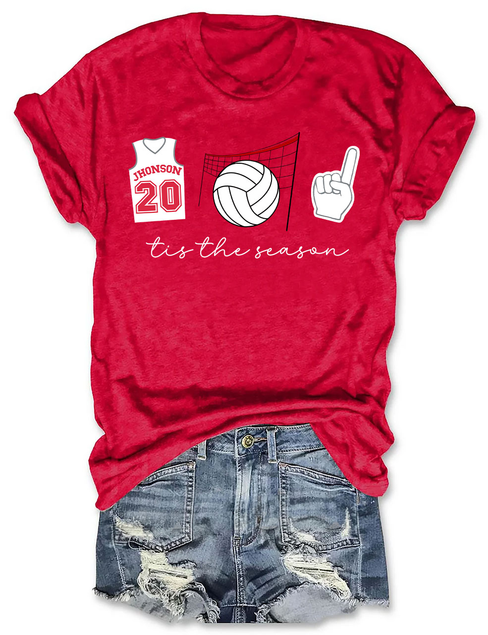 Tis The Season Custom Volleyball T-shirt