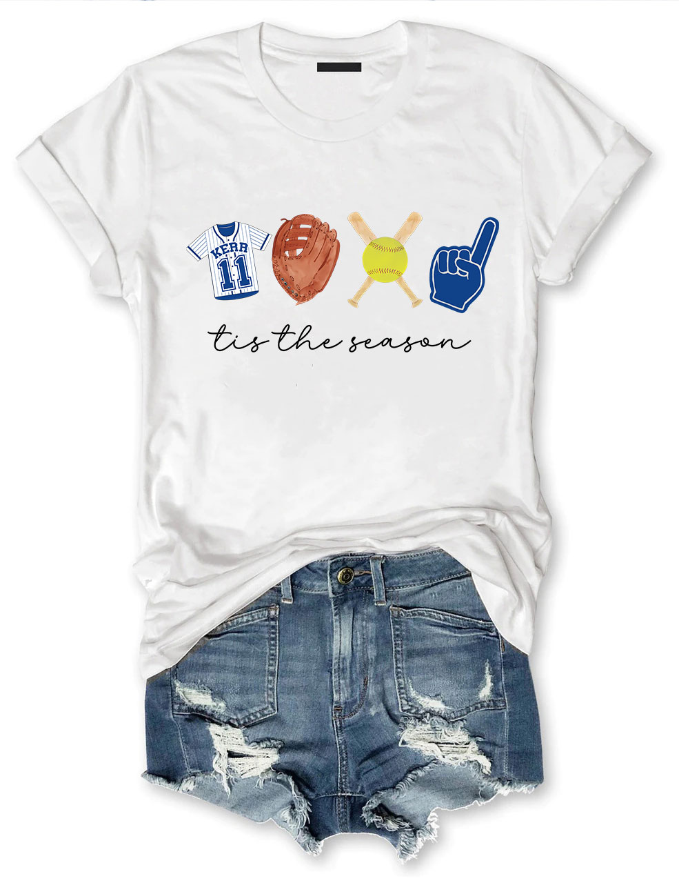 Tis The Season Custom Softball T-Shirt