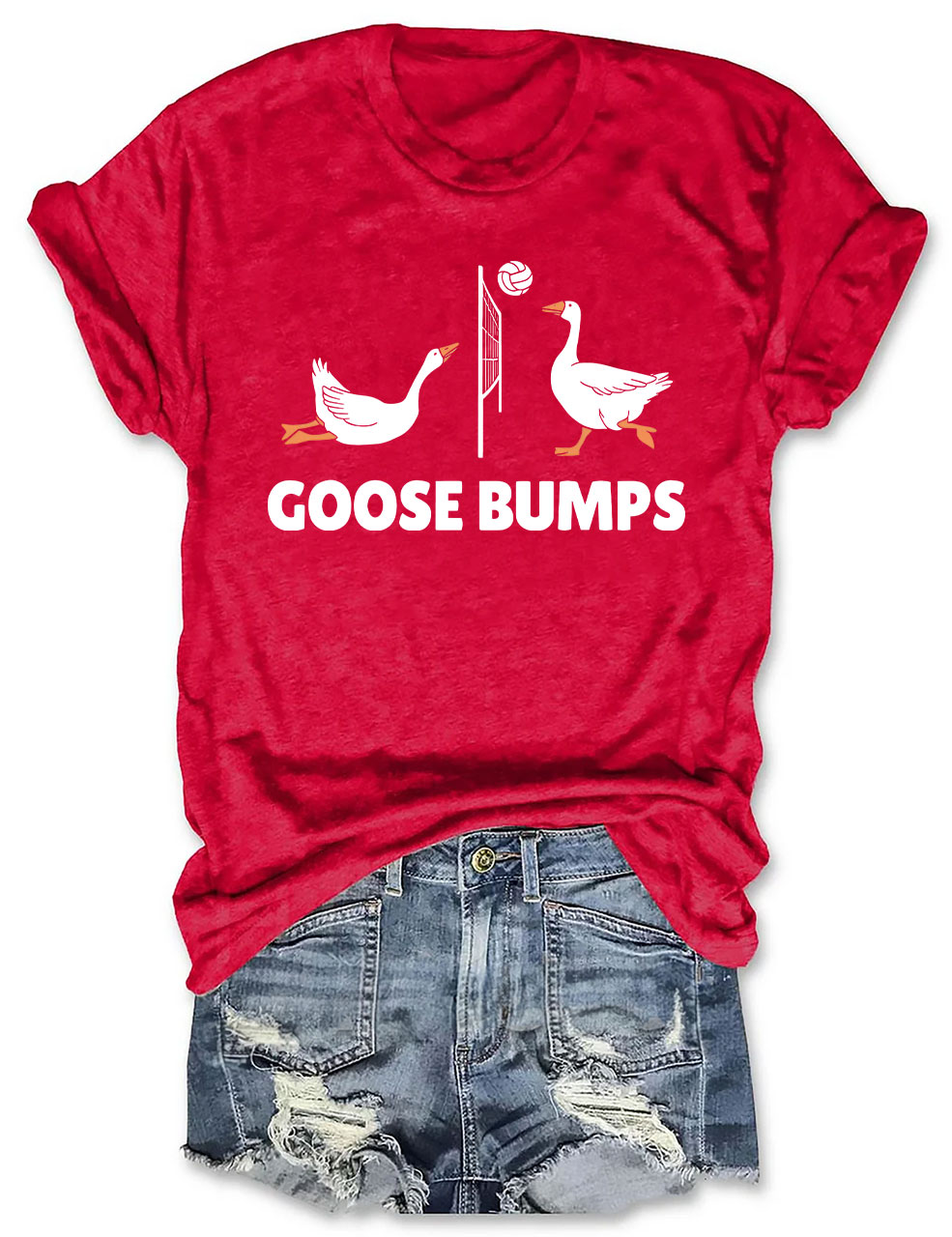 Goose Bumps Funny Volleyball T-shirt